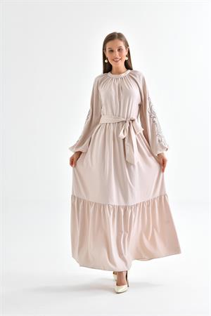Ftz Women Kadın Elbise Beige