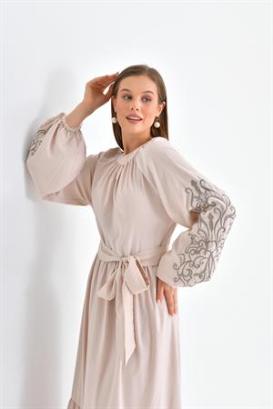 Ftz Women Kadın Elbise Beige