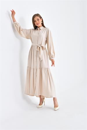 Ftz Women Kadın Elbise Beige
