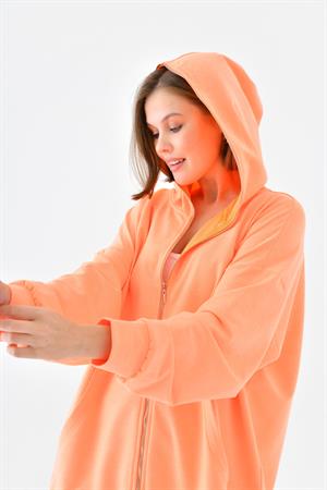 Ftz Women Kadın Fermuarlı Sweat N.ORANJ
