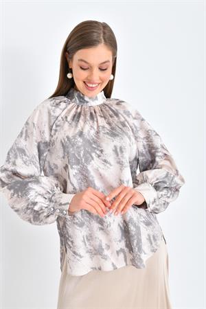 Ftz Women Kadın İpek Saten Takım Beige