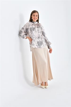Ftz Women Kadın İpek Saten Takım Beige
