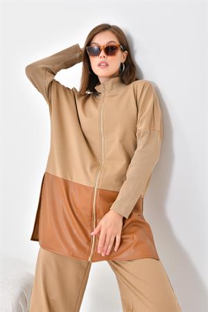 Ftz Women Kadın Kapitone İki İp Takım Beige