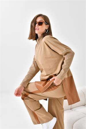 Ftz Women Kadın Kapitone İki İp Takım Beige