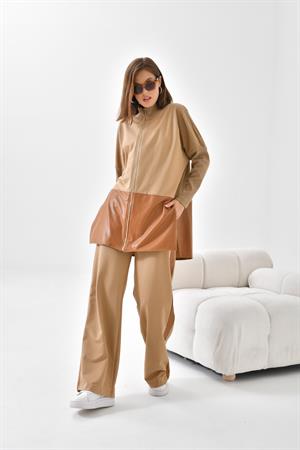 Ftz Women Kadın Kapitone İki İp Takım Beige