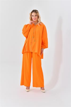 Ftz Women Kadın Kapüşonlu Takım Orange