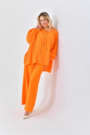 Ftz Women Kadın Kapüşonlu Takım Orange