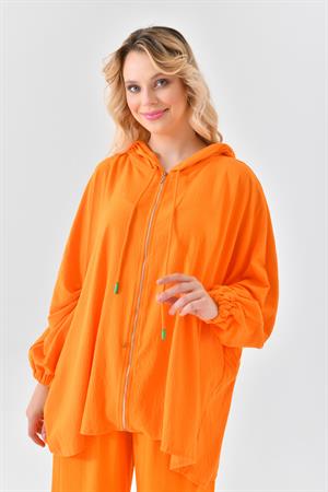 Ftz Women Kadın Kapüşonlu Takım Orange