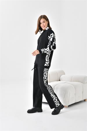 Ftz Women Kadın Leoparlı İkili Takım Siyah