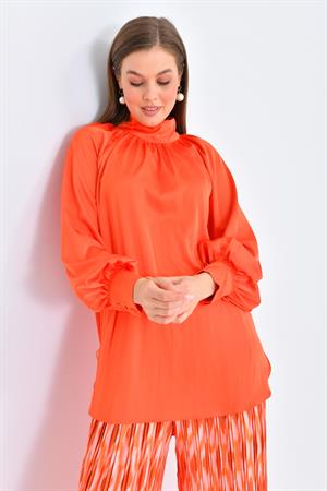 Ftz Women Kadın Saten Takım Orange