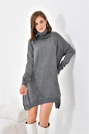 Garmi Kadın Basic Tunik Füme