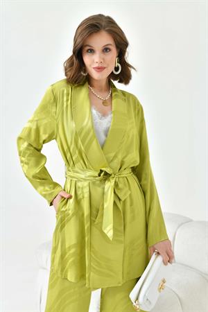 Garmi Kadın Dalgalı Jakarlı Takım Olive