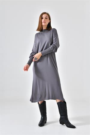 Garmi Kadın DÜz Basic Tunik Gri