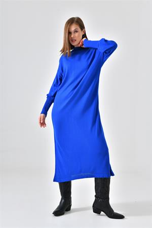 Garmi Kadın DÜz Basic Tunik Saks Mavi