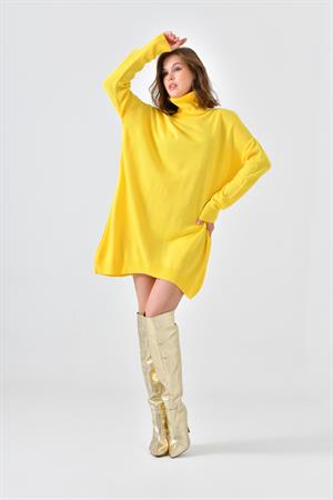 Garmi Kadın Düz Basic Tunik Sarı