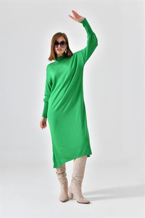 Garmi Kadın DÜz Basic Tunik Yeşil