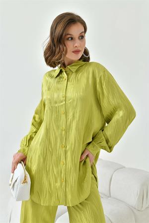 Garmi Kadın Jakarlı Pantolonlu Takım Olive