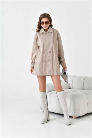 Garmi Kadın Kaşe Kaban Beige