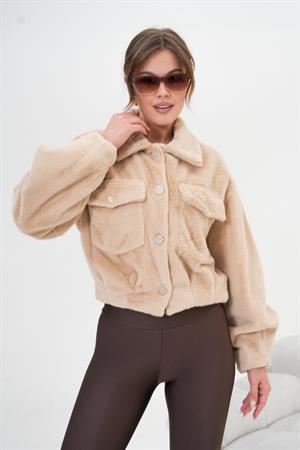 Garmi Kadın Kaşmir Mont Beige
