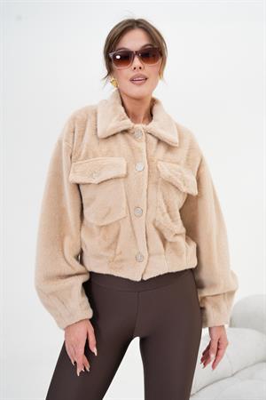 Garmi Kadın Kaşmir Mont Beige