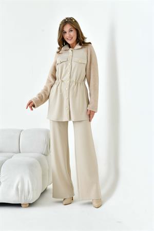 Garmi Kadın Kaşmir Takım Beige