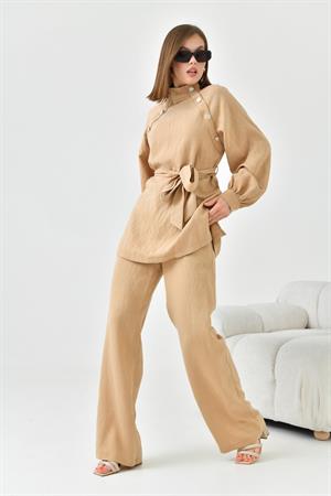Garmi Kadın Keten Takım Beige