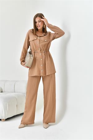 Garmi Kadın Koton Takım Camel