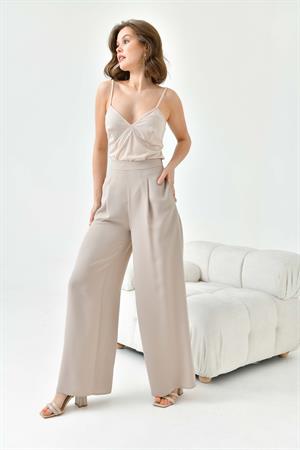 Garmi Kadın Lastikli Pantolon Beige