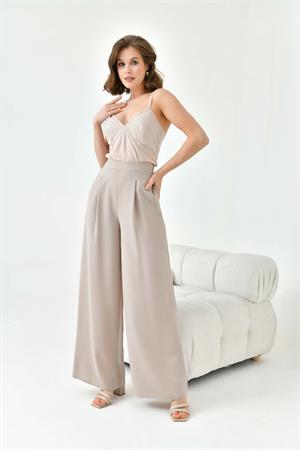 Garmi Kadın Lastikli Pantolon Beige
