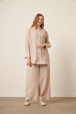Garmi Kadın Modal Cepli Takım Beige
