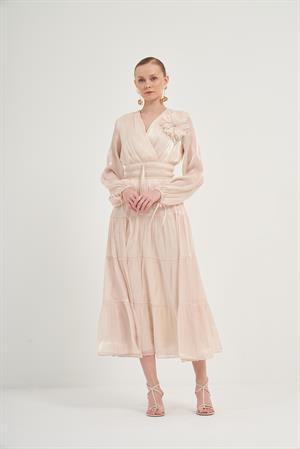 Garmi Kadın Organze Elbise Beige