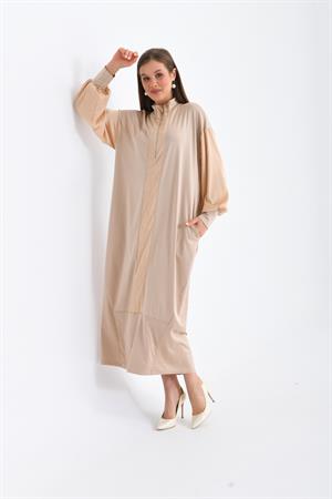 Garmi Kadın Saten Elbise Beige