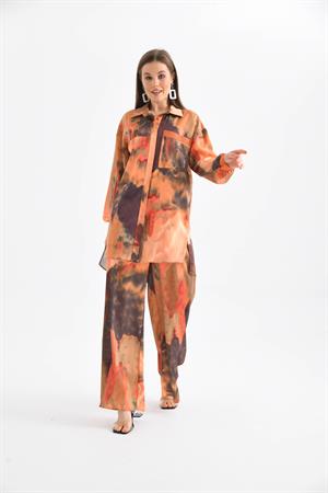 Garmi Kadın Saten Takım Orange