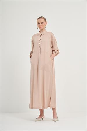 Garmi Kadın Tansel Elbise Beige