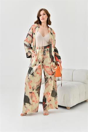 Garmi Kadın Varak Detay Kimono Takım Beige