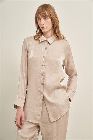 Garmi Parlak Modal Takım Beige