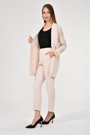 Kadın Abaya İkili Takım Beige