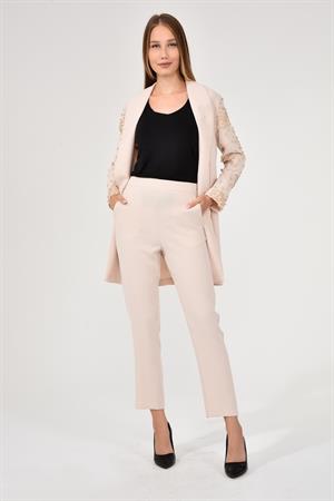 Kadın Abaya İkili Takım Beige