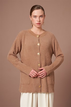 Kadın Angora Hırka Bisküvi