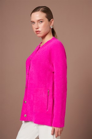 Kadın Angora Hırka Fuşya