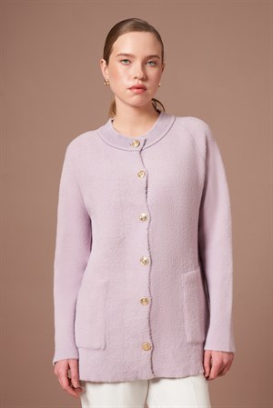 Kadın Angora Hırka Lila