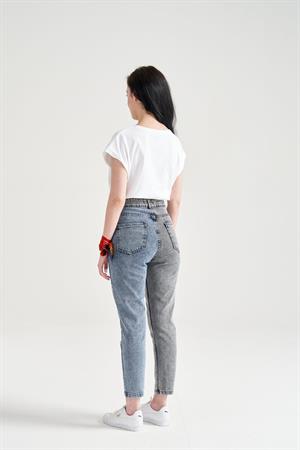 Kadın Beli Lastikli Basic T-Shirt Beyaz