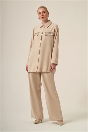 Kadın Benetti Taşli Takım Beige
