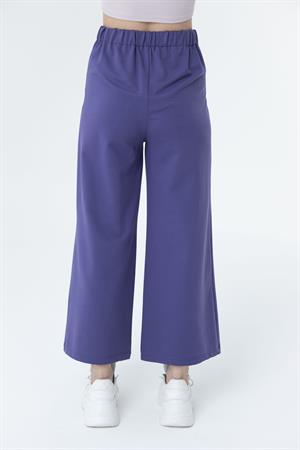 Kadın Bol Paça Pantolon French-Navy