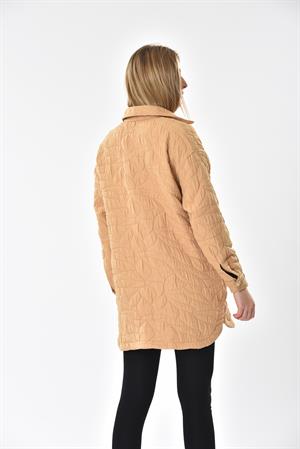 Kadın Capitone Gömlek Beige