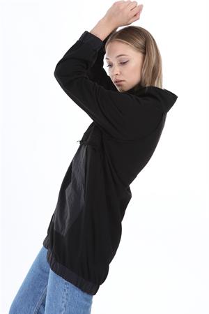 Kadın Cep Detaylı Spor Sweat Siyah