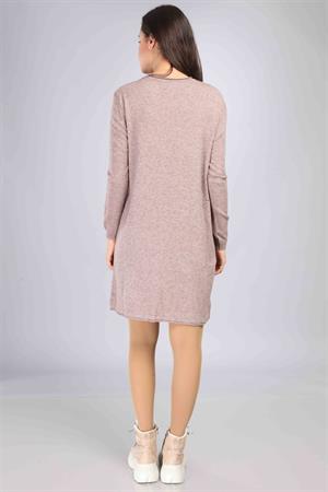 Kadın Cep Detaylı Tunik Beige