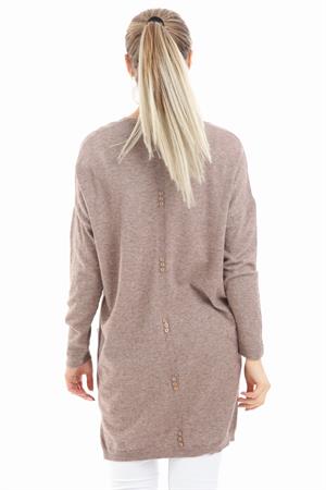 Kadın Cepli Düğme Detaylı Tunik Beige