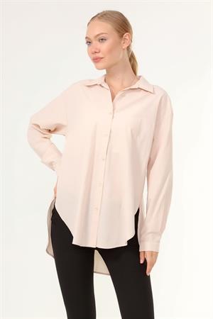 Kadın Coton Gömlek Beige