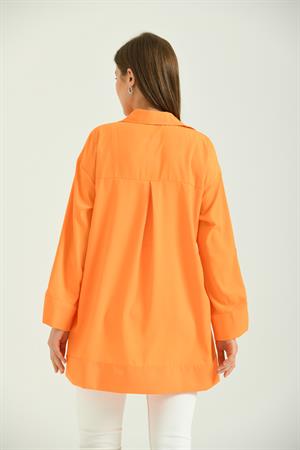 Kadın Coton Gömlek Orange